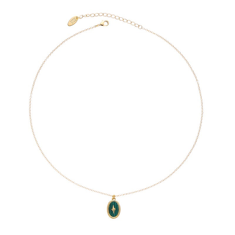 Gold-Plated Elegant Necklace with Starburst Shell Pendant