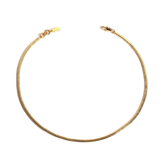 Gold-Plated Serpentine Chain Necklace